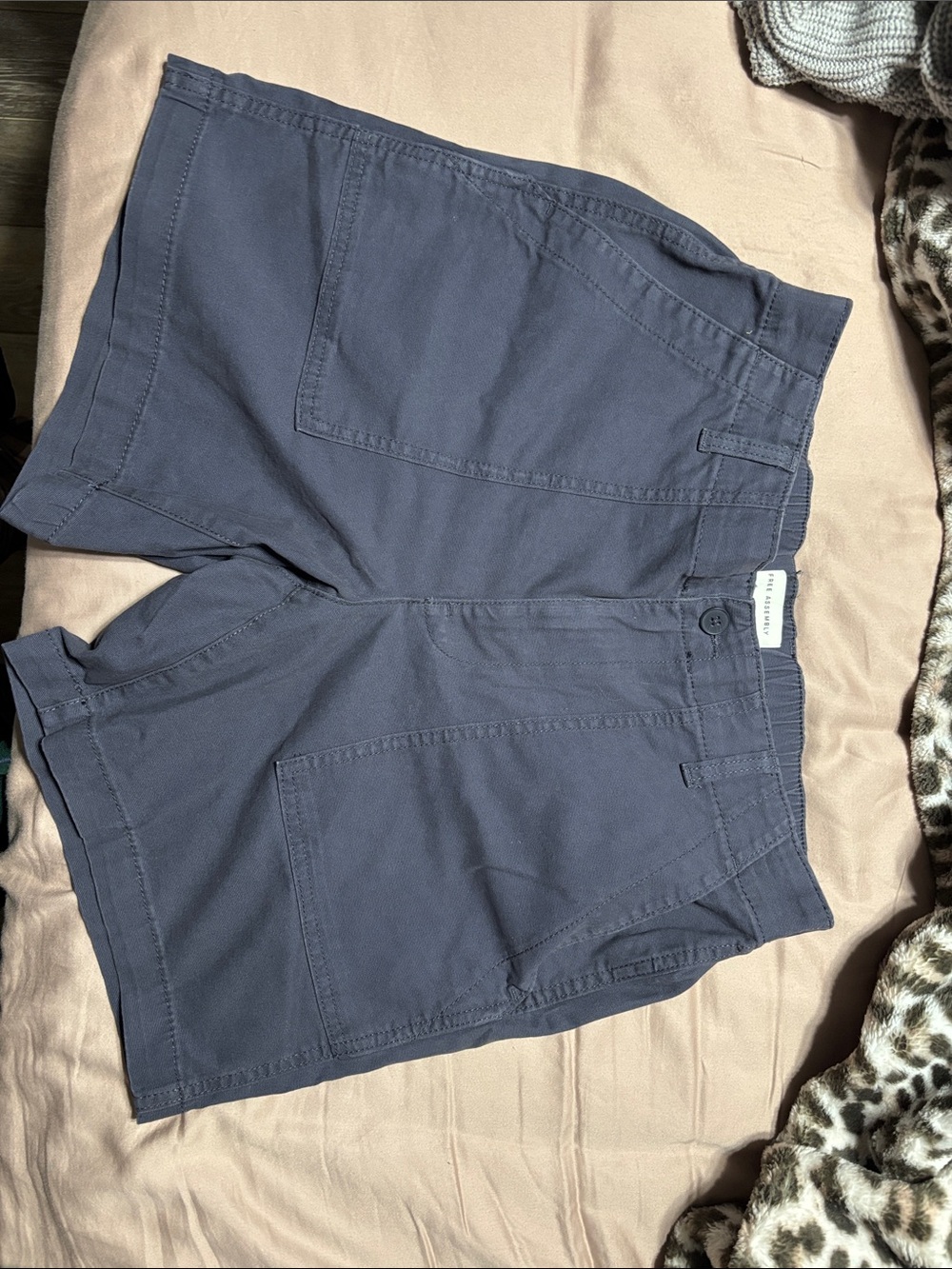 Men's Flat Front Casual Shorts - Slate Blue